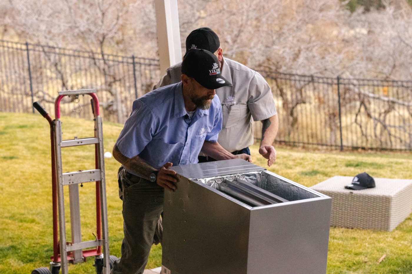 Viking technician at work on a Utah home