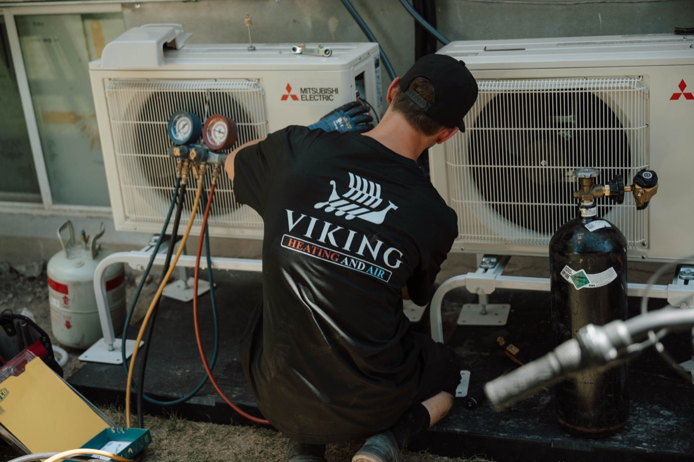 Viking technician at work on a Utah home
